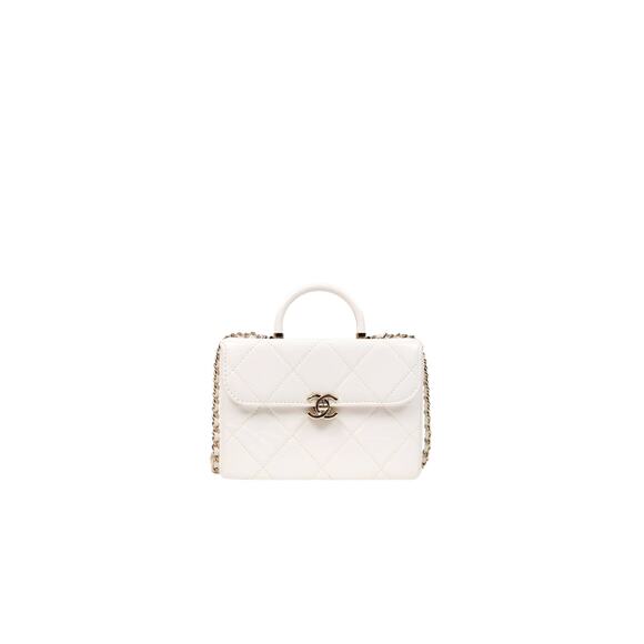 CHANEL White Mini Top Handle Bag A-A35644 - Picture 1 of 10